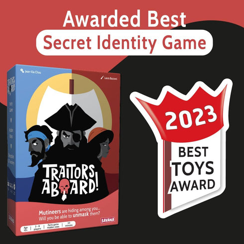 Traitors Aboard Game - Award Winning Secret Identity Party Game - Fun, Strategy, Bluffing and Betrayal | Easy to Learn, 15-Minute Round | Popular ...
