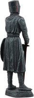 Ebros Holy Roman Empire Templar Crusader Knight with Sword and Shield Statue 6" Tall Suit of Armor Swordsman Standing On Guard Medieval Age of Kin...