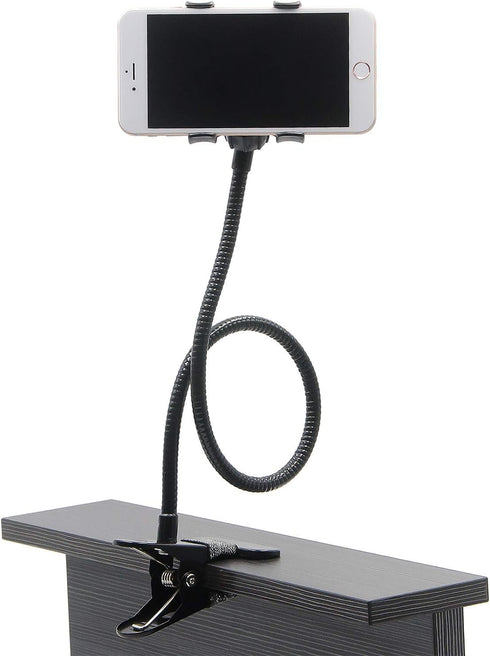 Cell Phone Holder, Universal Lazy Bracket Mobile Phone Stand, Flexible Gooseneck Long Arm Clip (Metal)......