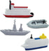 Safari Ltd. In the Water TOOB - Figurines of Jet Ski, Raft, Submarine, Motorboat, Windsurfer, Battleship, Cruise, Steam, Sail, Tug, Cargo Boat - E...