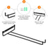 uxcell 1Pcs Wine Glass Rack, 10.43 Inch Iron Wine Glasses Rack Under Cabinet Stemware Rack - Wall Mountable Wine Glass Holder Storage Hanger for B...