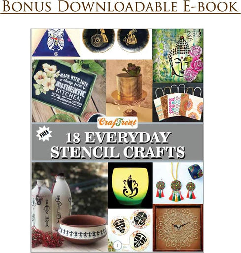 CrafTreat Dot Mandala Stencils for Painting on Wood, Canvas, Paper, Fabric, Floor, Wall and Tile - Round Dot Mandala - 6x6 Inches - Reusable DIY A...