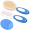Baby Hair Brush and Comb Set for Newborns & Toddlers | Natural Soft Goat Bristles | Ideal for Cradle Cap | Perfect Baby Registry Gift (Blue)...