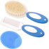 Baby Hair Brush and Comb Set for Newborns & Toddlers | Natural Soft Goat Bristles | Ideal for Cradle Cap | Perfect Baby Registry Gift (Blue)...