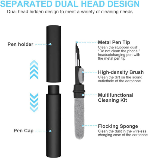 Airpod Cleaner Kit, 3 in 1 Earbuds Cleaning kit,Phone Cleaner kit with Soft Brush for Wireless Earphones Bluetooth Headphones Charging Box Accesso...