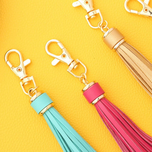 10pcs Tassel Purse Charm,Leather Keychain,Key Chain for Car Keyring Purse Accessory Bag Charm Gift for Mom...