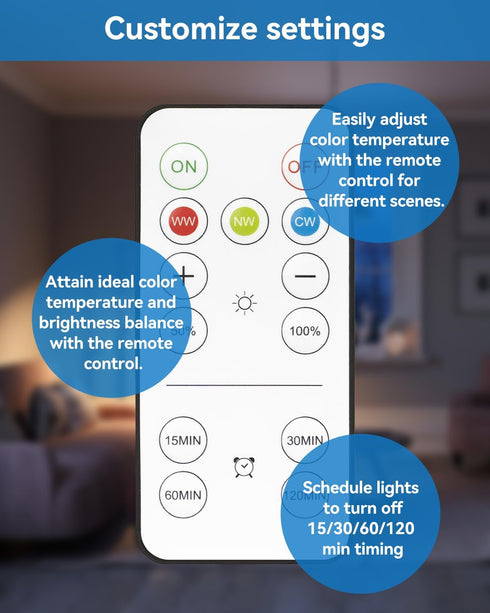 WirelessGlow Rechargeable Light Bulbs with Remote, 3 Color Temperatures and Dimmable Battery Operated Light Bulbs, Touch Control + USB Rechargeabl...