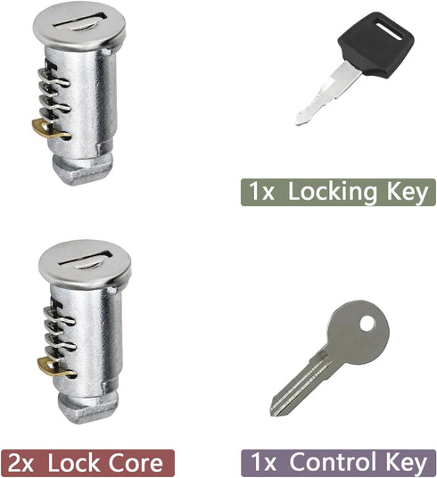 2 Pack Lock Cores for Thule, Replacement for Thule Rack Core, Key Cylinder for Bike Rack Lock, Roof Cargo Lock, Roof Rack Locks, Cross Bars, Tower...