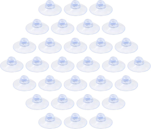 30 Pack Glass Table Suction Cups 30mm Rubber Suction Cup Hangers Without Hooks, Anti-Collision Suction Cups Transparent Suckers, Clear Plastic Suc...