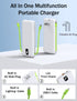 Portable Charger with Built-in Cables & AC Wall Plug 10000mAh Power Bank Fast Charging USB C for iPhone Samsung Android Phone External Battery Pac...