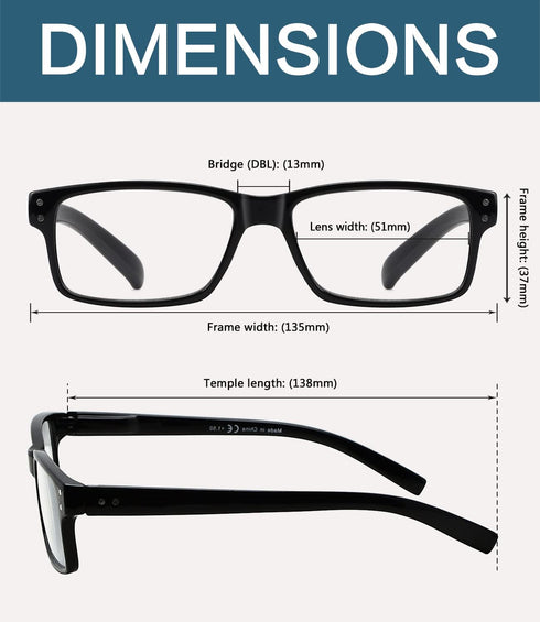 BLUELESS Vintage Eyeglasses Men Women (Transparent,+0.00)...