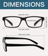 BLUELESS Vintage Eyeglasses Men Women (Transparent,+0.00)...