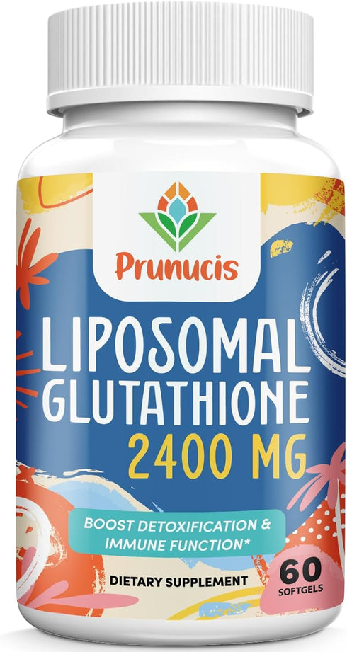 2400MG Liposomal Glutathione, Reduced L-Glutathione, Glutathione Supplement with Vitamin C, Master Antioxidants, Enhanced Absorption - Non GMO Ant...