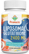 2400MG Liposomal Glutathione, Reduced L-Glutathione, Glutathione Supplement with Vitamin C, Master Antioxidants, Enhanced Absorption - Non GMO Ant...