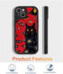 Black Cat Psychedelic Hippie Cat Phone Case for iPhone 15,Trippy Cute Cool Animal Cover for Teens Girls Women Men,Soft TPU Shockproof Full Protect...