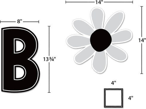 Teacher Created Resources Black and White Floral Be Kind Bulletin Board (TCR6801)...
