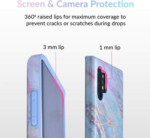 VELVET CAVIAR for Samsung Galaxy Note 10+ Plus Case Marble - Cute Protective Phone Cases for Women, Girls (Holographic Pink Blue)...