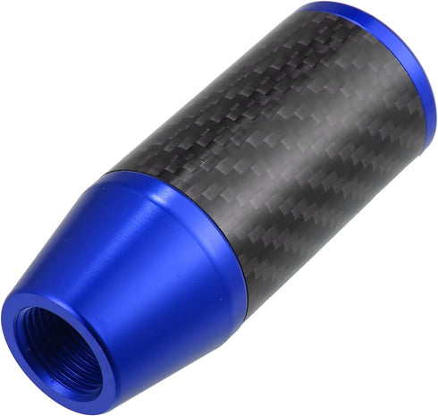 X AUTOHAUX Automatic Manual Gear Stick Shift Knob Transmission Gear Lever Stick Shifter Handle Carbon Fiber Pattern Blue...