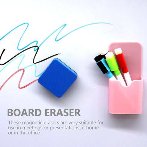 LALAFINA 24pcs Magnetic Dry Erase Erasers Colorful Whiteboard Eraser Chalkboard Cleaner Wiper Magnetic Whiteboard Erasers for Classroom, Home, Off...
