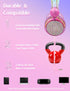 Kids Unicorns Headphones with Mic for School/Travel,95dB Volume Limited,Shareport,On/Over Ear Wired Headsets with Nylon Cable-Hot Pink......