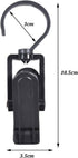 10 PCS Super Strong Plastic Swivel Hanging Hooks Home Swivel Laundry Clips Curtain Clips Clothes Pins Beach Towel Clips, 4.3inch, Black...