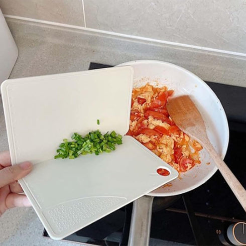 Cutting Board, Plastic Fruit Chopping Board For Outdoor Picnic Camping Foldable Kitchen Cutting Board Portable (Nordic Rice White 20x12.5x0.8cm)...