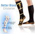 Graduated Copper Compression Socks 6 Pairs Knee High Socks for Men Women Pain Ache Relief Stockings 15-20 mmHg (XXL, Black)...