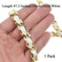 HAHIYO Metal Plus Synthetic Leather Purse Chain Strap Length 47.2 Inches Gold White for Shoulder Cross Body Sling Purse Handbag Clutch Replacement...