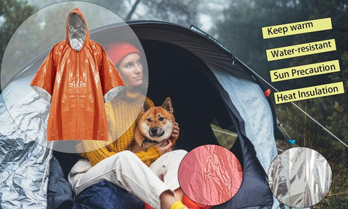 Emergency Survival Sleeping Bag, 2 Pack Thermal Sack Blanket, Waterproof Lightweight, Survival Tent Mylar Portable Sack for Camping, Hiking, Backp...