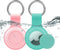 Waterproof AirTag Holder 2 Pack, Soft Silicone Airtag Keychain Waterproof Compatible with Apple Air Tag, Anti-Scratch Protective AirTag Case Holde...