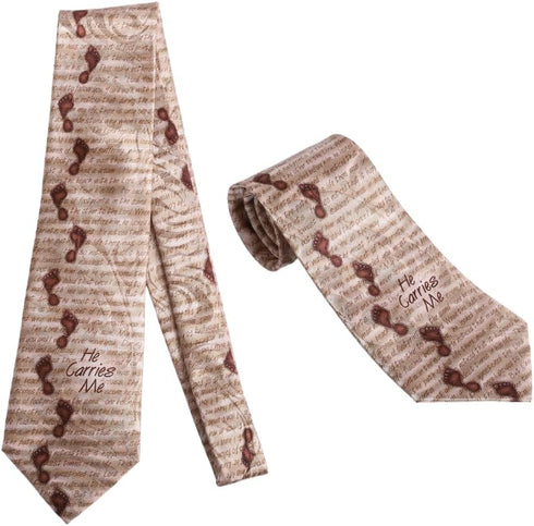 Swanson Christian Products Gospitality Men's Footprints - the Sand Neck Tie Tan...