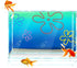 Cartoon Underwater Aquarium Backdrop Sticker BOB 12''x16'' (31x41cm), Fish Tank Background Decorations HD Printing Simple Wallpaper PVC Poster (B)...