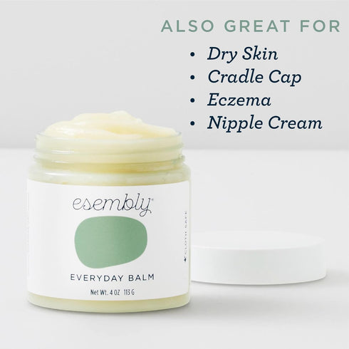 Esembly Everyday Balm, Organic Diaper Balm for Delicate Baby Skin, Diaper Rash Prevention, Multiple Uses Including Nipple Cream, Cradle Cap, Dry a...