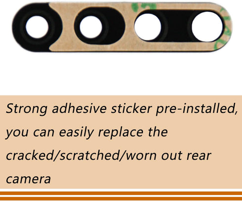 Rear Camera Glass Lens Replacement with Adhesive & Repair Toolkit & Back Camera Cover for Samsung A21...