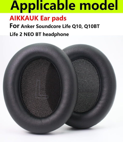Replacement Ear Pads Compatible with Anker Soundcore Life Q10, Q10BT, Life 2 NEO BT Headphone Ear Pads, Repair Replacement Accessories (Obsidian B...