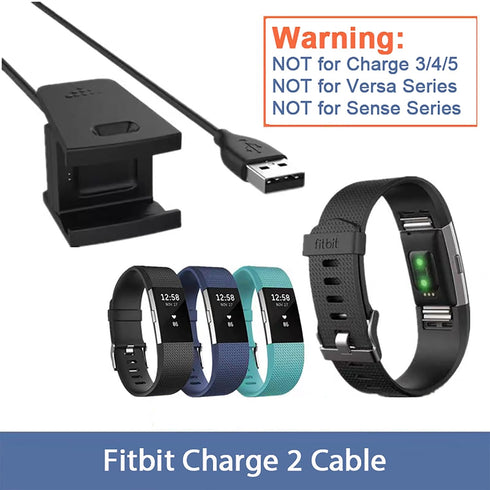Charger Suitable for Fitbit Charge 2 Replacement USB Charger Charging Cable for Fitbit Charge 2 Smart Watch with Chip Protection - USB Charging Ca...