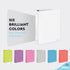 ½ Inch 3 Ring Binder .5 inch White Clear View Cover with 2 Inside Pockets, Colored School Supplies Office and Home Binders – by Enday...