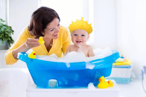 Baby Shower Cap Crown, Hair Washing Hat for Toddlers, Shower Face Shields, Bath Visor for Toddlers, Make Hair Washing So Much Easier & Less Stress...