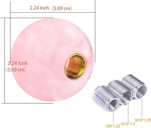 Arenbel Car Shifter Ball Racing Stick Shift Knob Gear Lever Handle Fit Most Manual Automatic Vehicles, Pink...