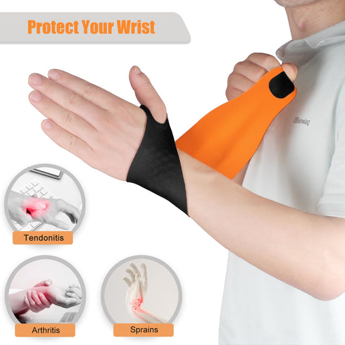 YUNYILAN Ultra Thin Wrist Brace Support for Carpal Tunnel Adjustable Wrist Brace for Pain Relief, Arthritis, Tendonitis, Basketball Tennis Badmint...