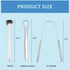 Tongue Scraper (3 Pack), Bad Breath Treatment Tongue Scraper for Adults, Medical Grade 100% Stainless Steel for Oral Care, Easy to Use Tongue Clea...