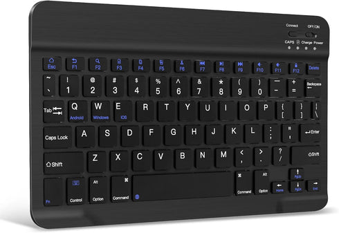 XIWMIX Ultra-Slim Wireless Bluetooth Keyboard - Universal Rechargeable Bluetooth Keyboard Compatible with iPad Pro/iPad Air/iPad 9.7/iPad 10.2/iPa...