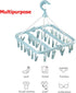 Laundry Hangers with 32 Clips,Clothespin Rack Foldable Laundry Drying Rack Drip Hanger for Drying Socks,Bras,Towel,Underwear,Hat,Scarf,Pants,Baby ...
