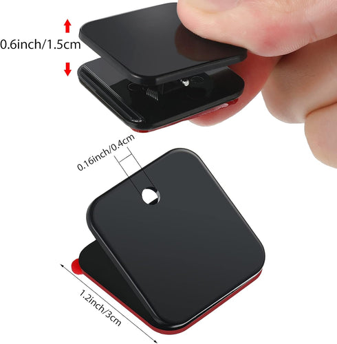 Self Adhesive Clips, Wall Clips, Shower Curtain Clips, Photo Clips for Paper Flag Hanger Double-Sided Adhesive Spring Clips for Teachers, Poster H...