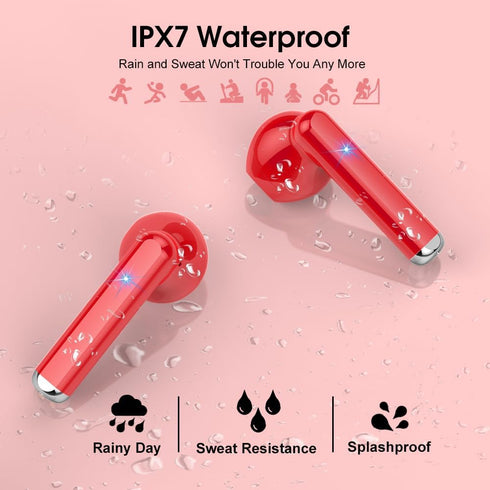 OYIB Wireless Earbuds, Bluetooth 5.3 Headphones with 4-Mics ENC Clear Call, Bluetooth Earbuds Touch Control 25Hour Stereo Sound with LED Power Dis...