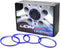 iJDMTOY 4pc Anodized Blue Aluminum Rim Center Cap Surrounding Ring Decoration Trims Compatible with All BMW 68mm Center Caps...