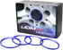 iJDMTOY 4pc Anodized Blue Aluminum Rim Center Cap Surrounding Ring Decoration Trims Compatible with All BMW 68mm Center Caps...