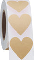 Hybsk 1000pcs Kraft Heart Stickers 30mm Love Stickers for Envelope Seals Crafting Scrapbooking (Kraft)...