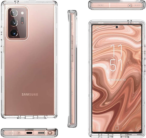 WeLoveCase Galaxy Note 20 Ultra Clear 3-in-1 Full Body Heavy Duty Shockproof TPU Bumper Case, 6.9inch...