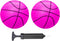 ABAJI Mini Basketballs Pink 2 Pack 5" Set with Pump Needle Durable Material for Mini Hoop 3+ Years Toddlers Kids Teenagers for Pool Indoors Outdoo...